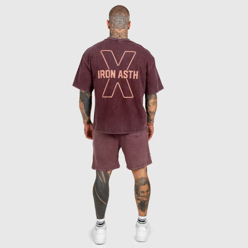 Set bărbați Iron Aesthetics X Washed, bordo-10