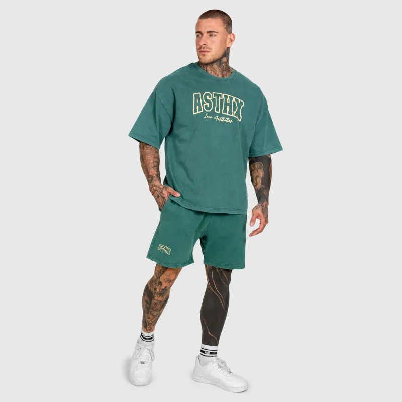 Pantaloni scurți Iron Aesthetics ASTHX, washed green-11
