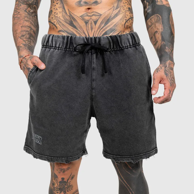 Pantaloni scurți Iron Aesthetics ASTHX, washed black-3