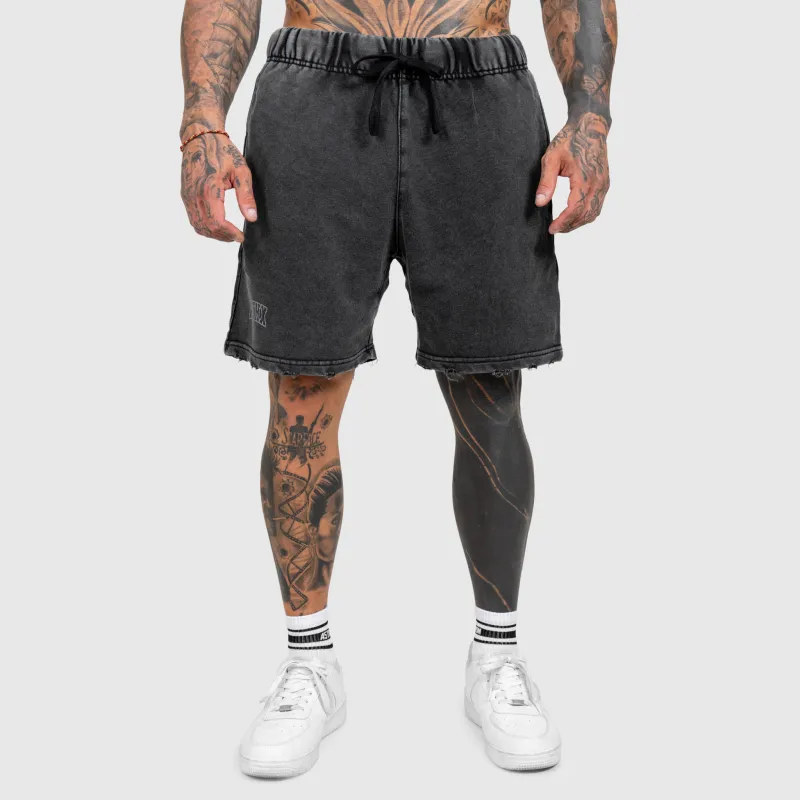Pantaloni scurți Iron Aesthetics ASTHX, washed black-6
