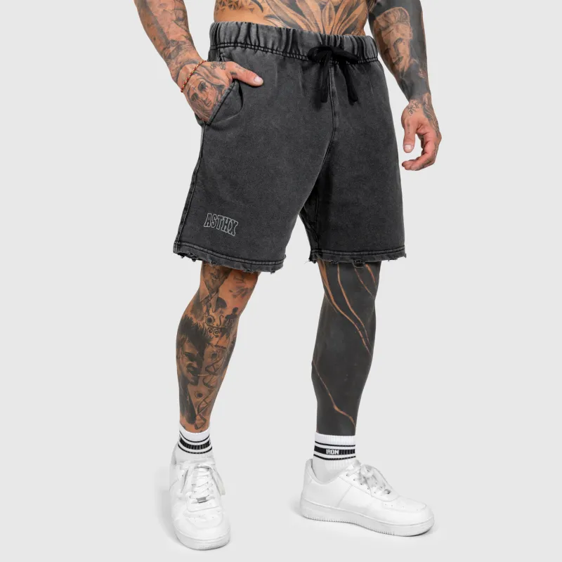 Pantaloni scurți Iron Aesthetics ASTHX, washed black-1