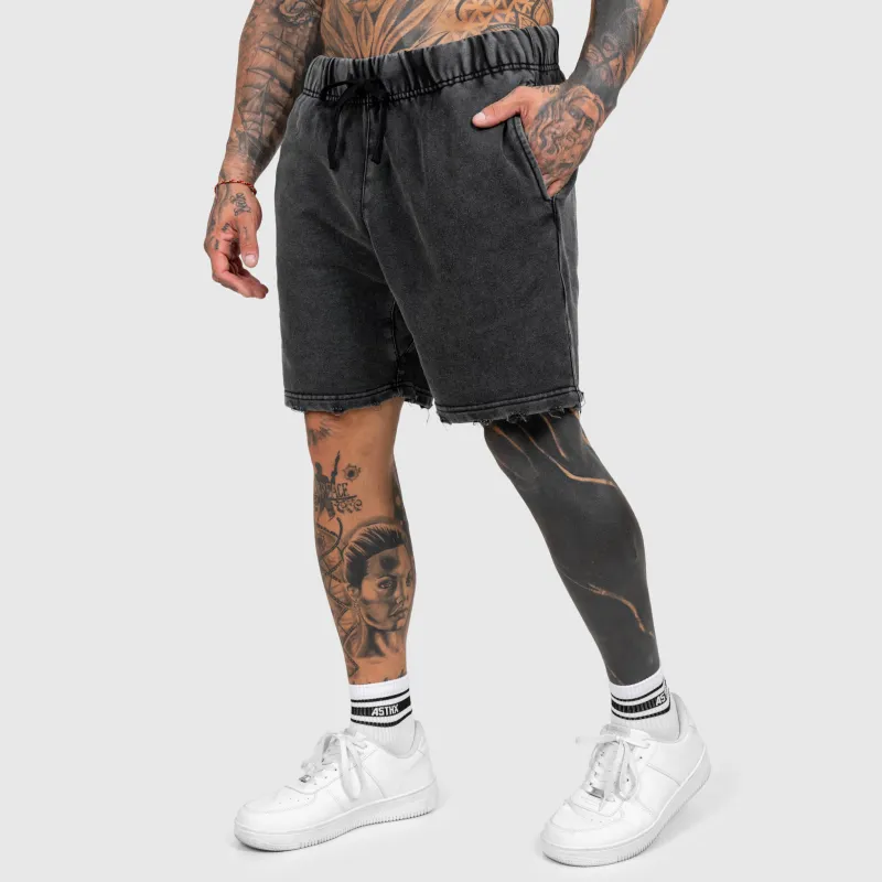 Pantaloni scurți Iron Aesthetics ASTHX, washed black-7