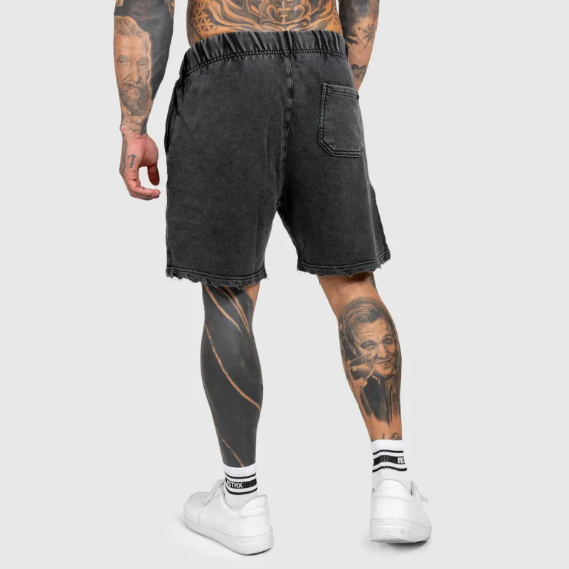 Pantaloni scurți Iron Aesthetics ASTHX, washed black-8