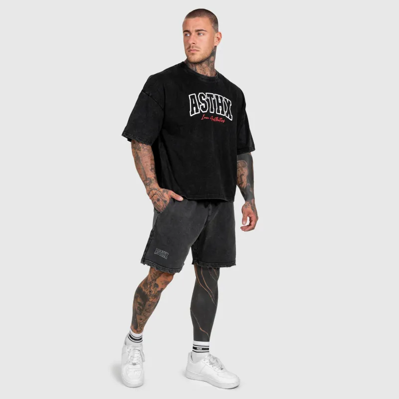 Pantaloni scurți Iron Aesthetics ASTHX, washed black-9