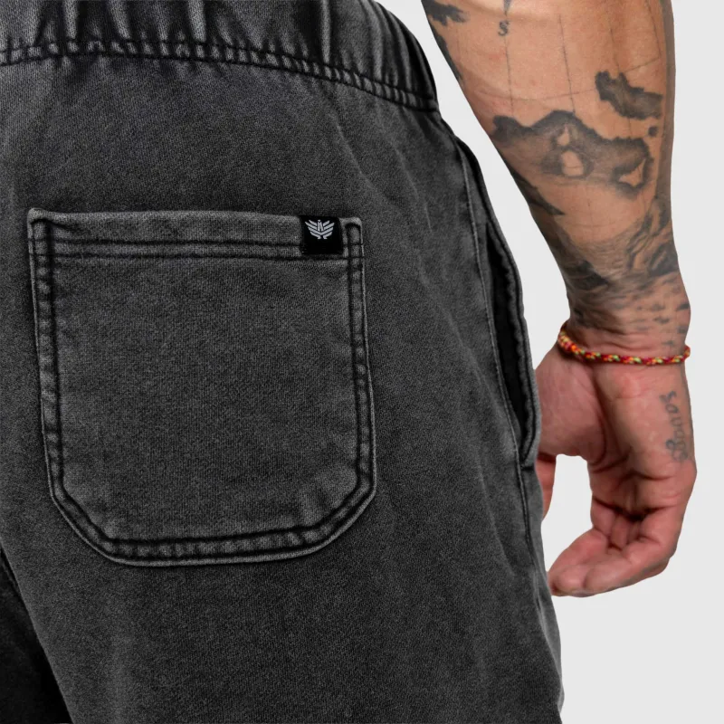 Pantaloni scurți Iron Aesthetics ASTHX, washed black-13