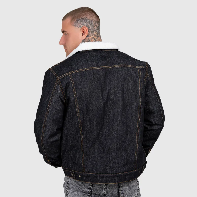 Geacă de blugi bărbați Iron Aesthetics Sherpa, neagră-13