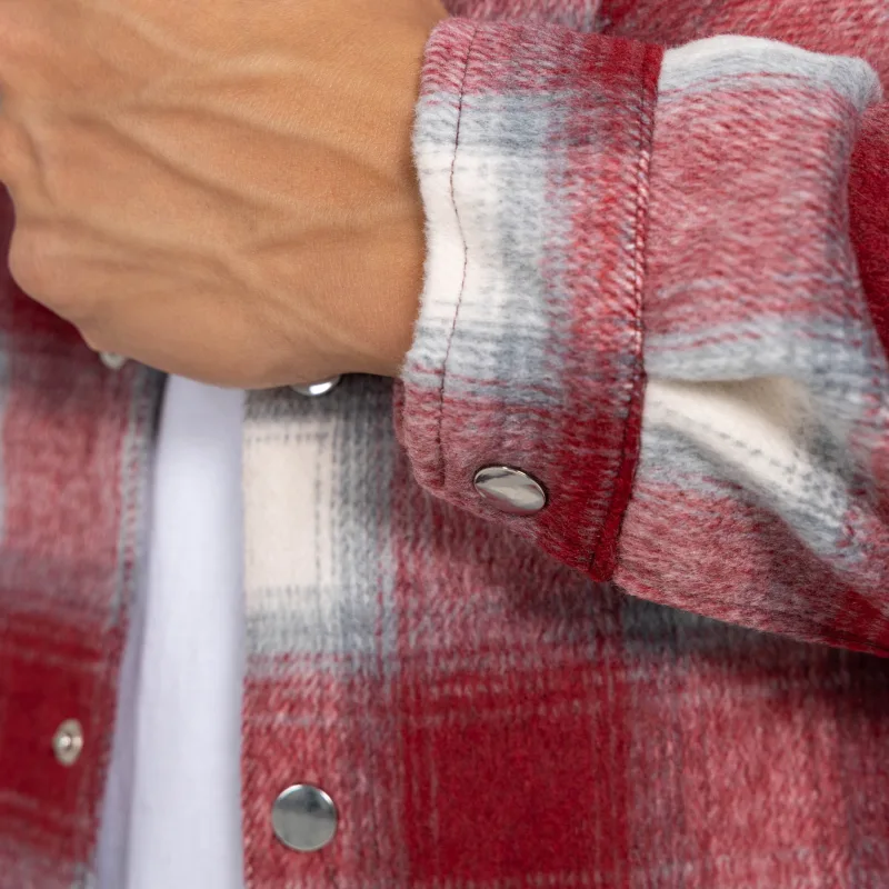 Cămașă în carouri bărbați Iron Aesthetics Timber, red/white-11