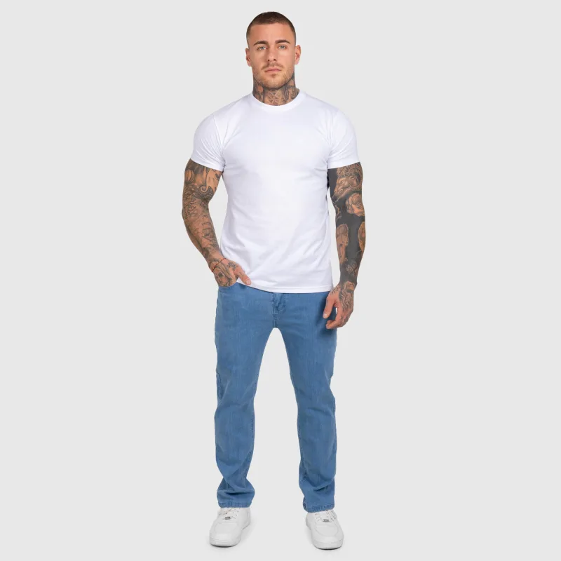 Blugi bărbați Iron Aesthetics Urban, albaștri deschiși-15