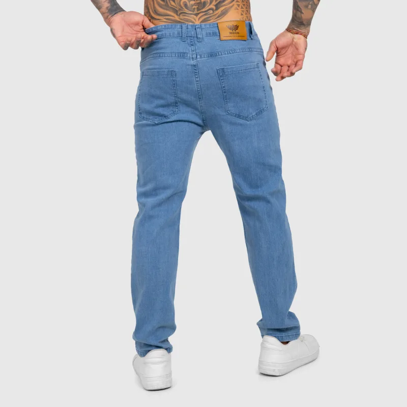 Blugi bărbați Iron Aesthetics Urban, albaștri deschiși-11