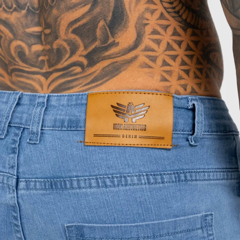 Blugi bărbați Iron Aesthetics Urban, albaștri deschiși-13