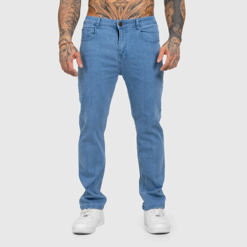 Blugi bărbați Iron Aesthetics Urban, albaștri deschiși-1
