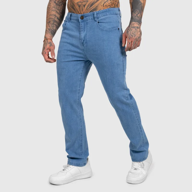 Blugi bărbați Iron Aesthetics Urban, albaștri deschiși-5