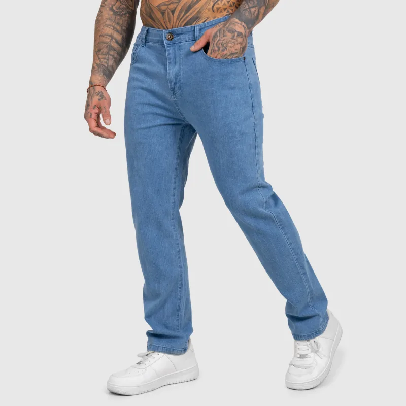 Blugi bărbați Iron Aesthetics Urban, albaștri deschiși-6