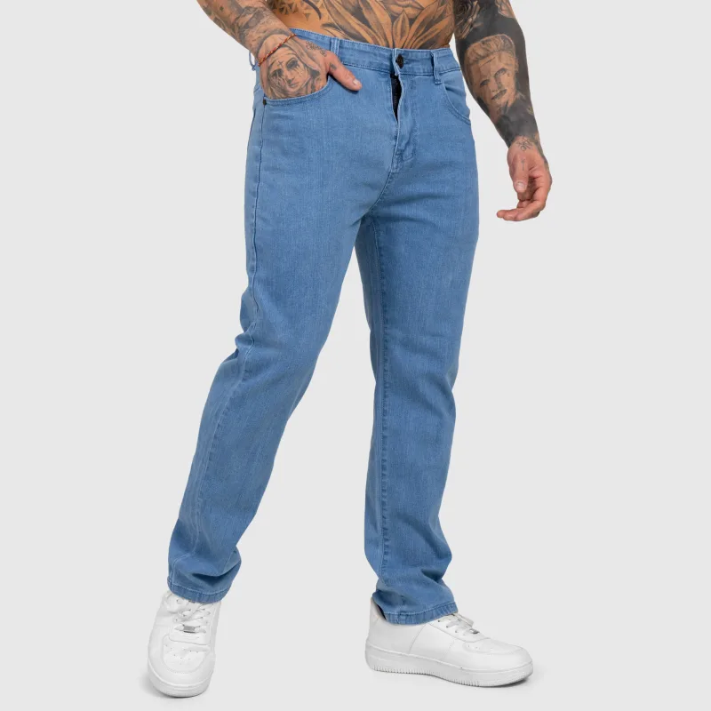 Blugi bărbați Iron Aesthetics Urban, albaștri deschiși-7