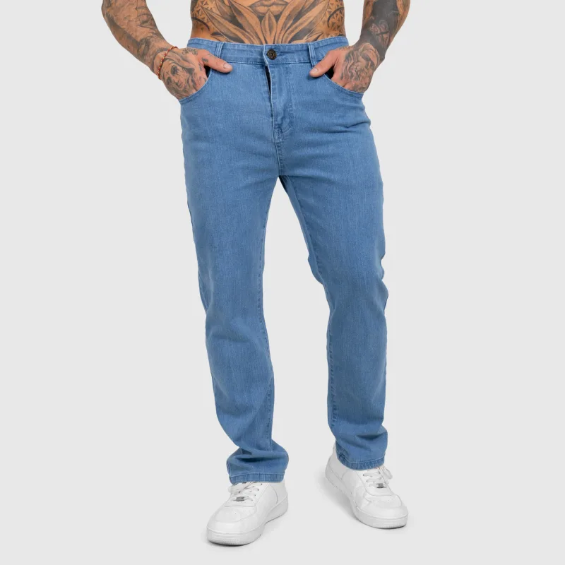 Blugi bărbați Iron Aesthetics Urban, albaștri deschiși-8