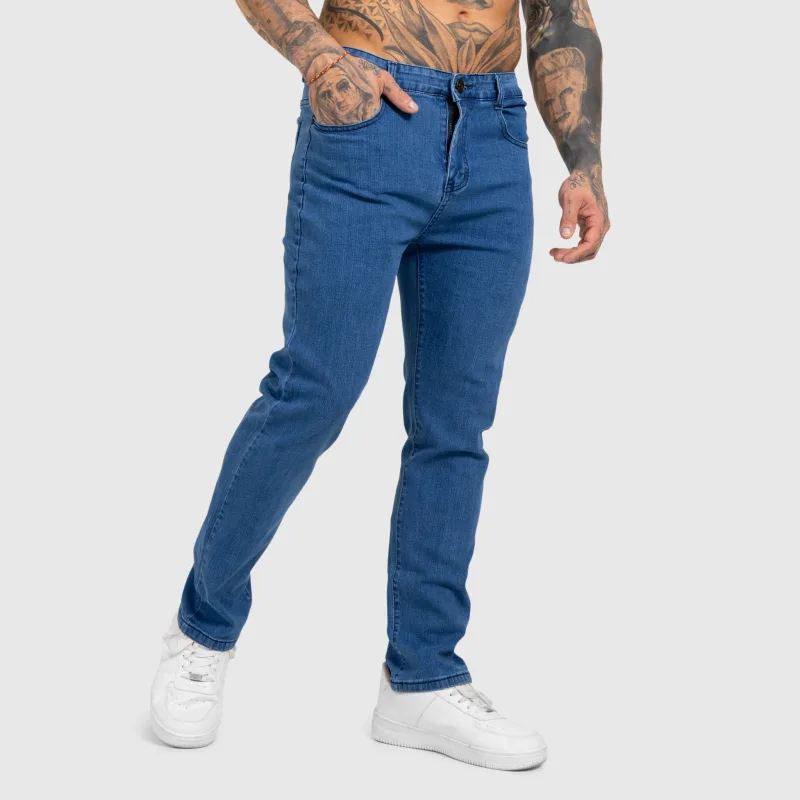 Blugi bărbați Iron Aesthetics Urban, albaștri închiși-3