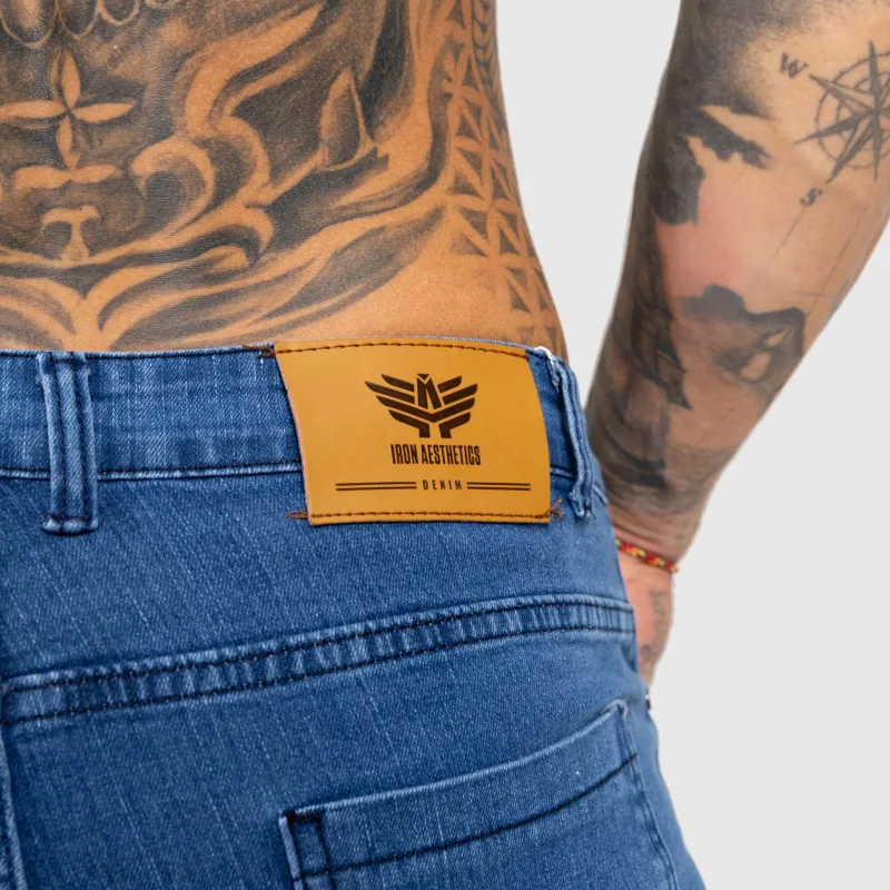 Blugi bărbați Iron Aesthetics Urban, albaștri închiși-8