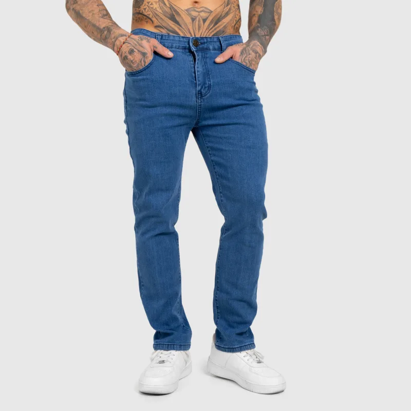 Blugi bărbați Iron Aesthetics Urban, albaștri închiși-5