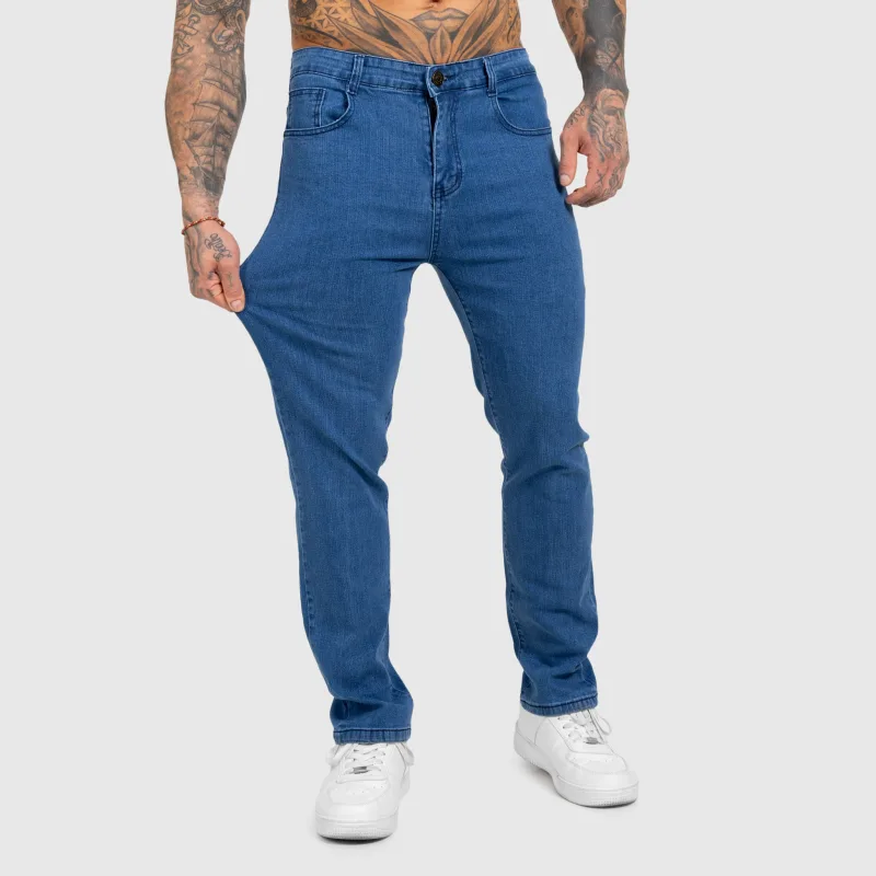 Blugi bărbați Iron Aesthetics Urban, albaștri închiși-4