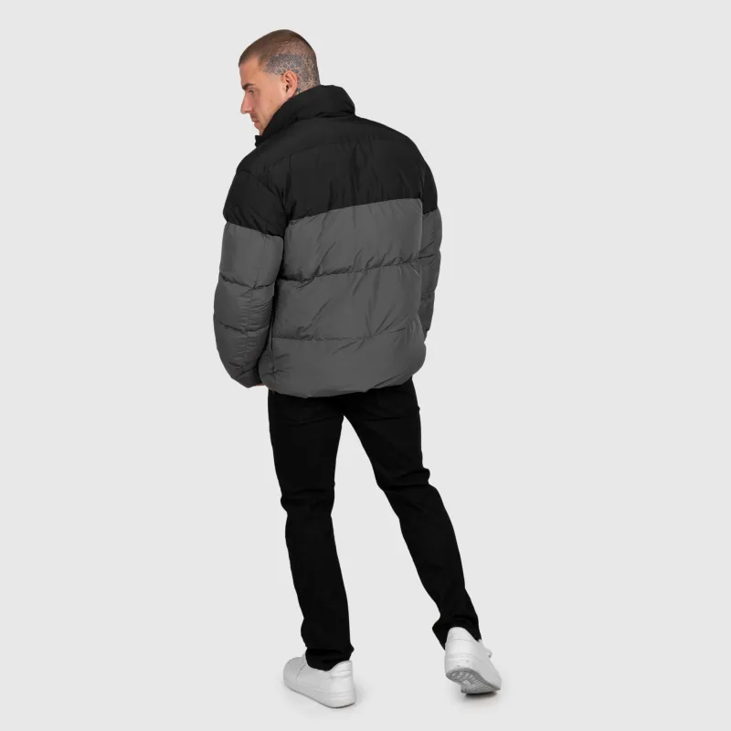 Geacă bărbați Iron Aesthetics Block Puffer, black/grey-13