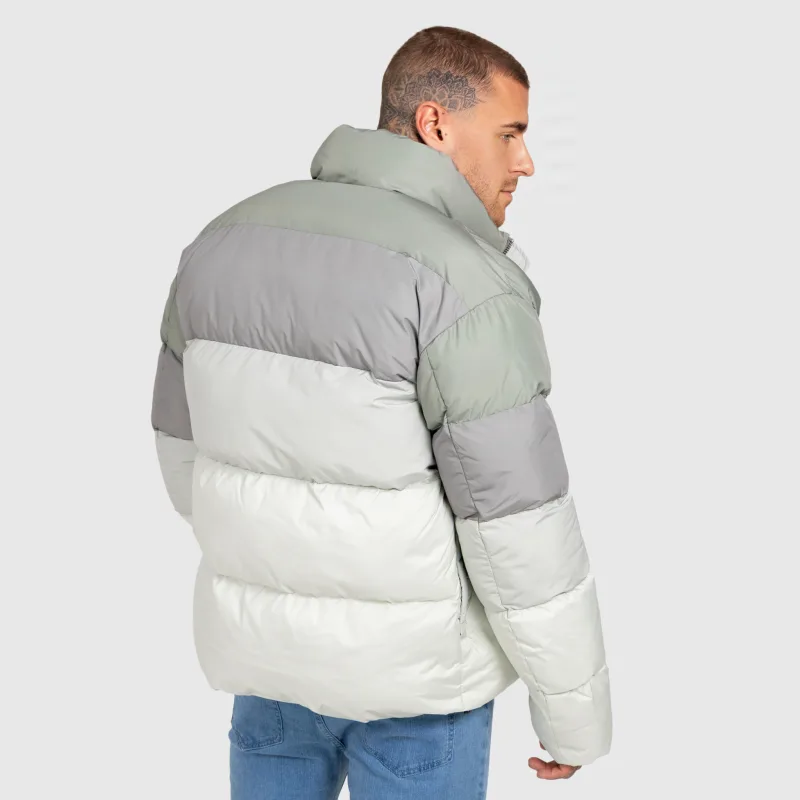 Geacă bărbați Iron Aesthetics Block Puffer, green-6