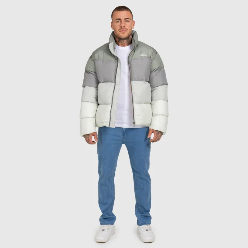 Geacă bărbați Iron Aesthetics Block Puffer, green-11