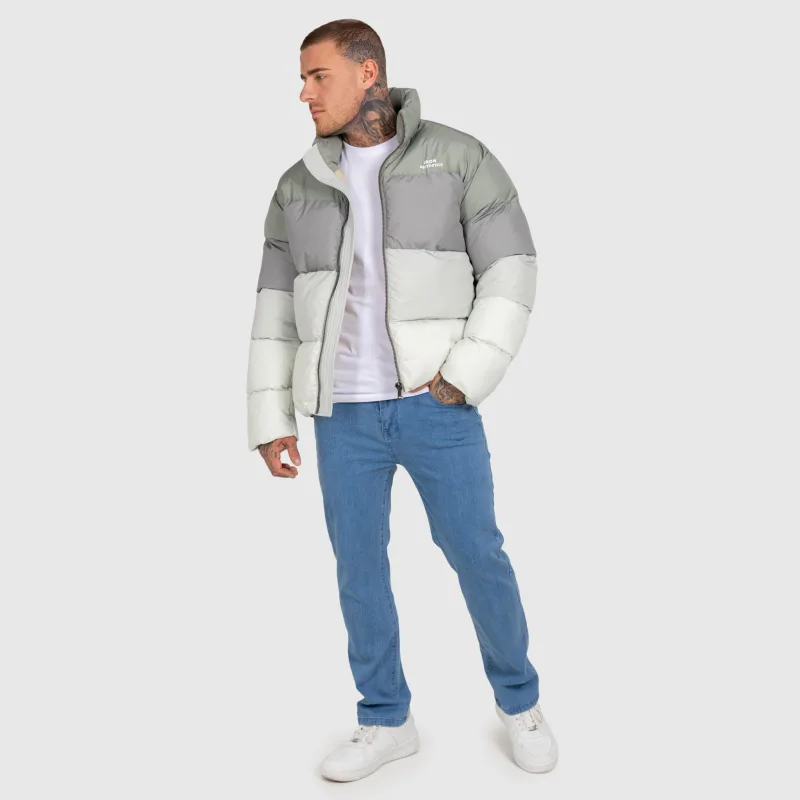 Geacă bărbați Iron Aesthetics Block Puffer, green-12