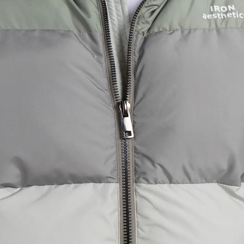 Geacă bărbați Iron Aesthetics Block Puffer, green-10