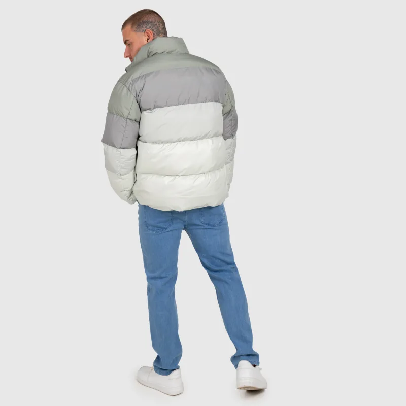 Geacă bărbați Iron Aesthetics Block Puffer, green-13