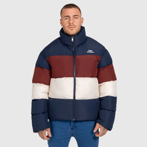 Geacă bărbați Iron Aesthetics Block Puffer, navy