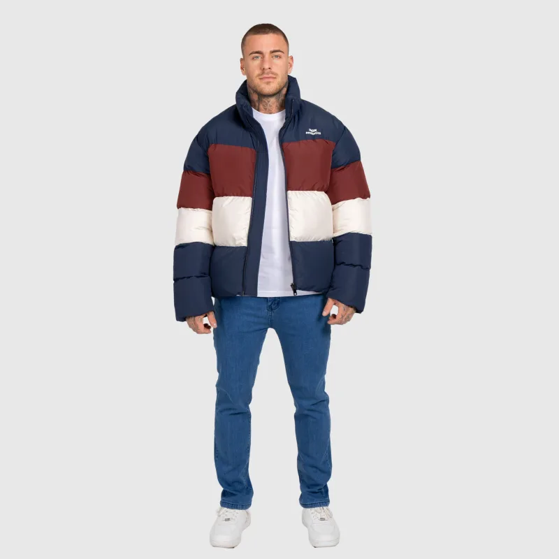 Geacă bărbați Iron Aesthetics Block Puffer, navy-11