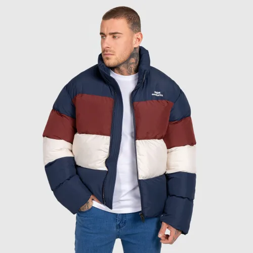 Geacă bărbați Iron Aesthetics Block Puffer, navy