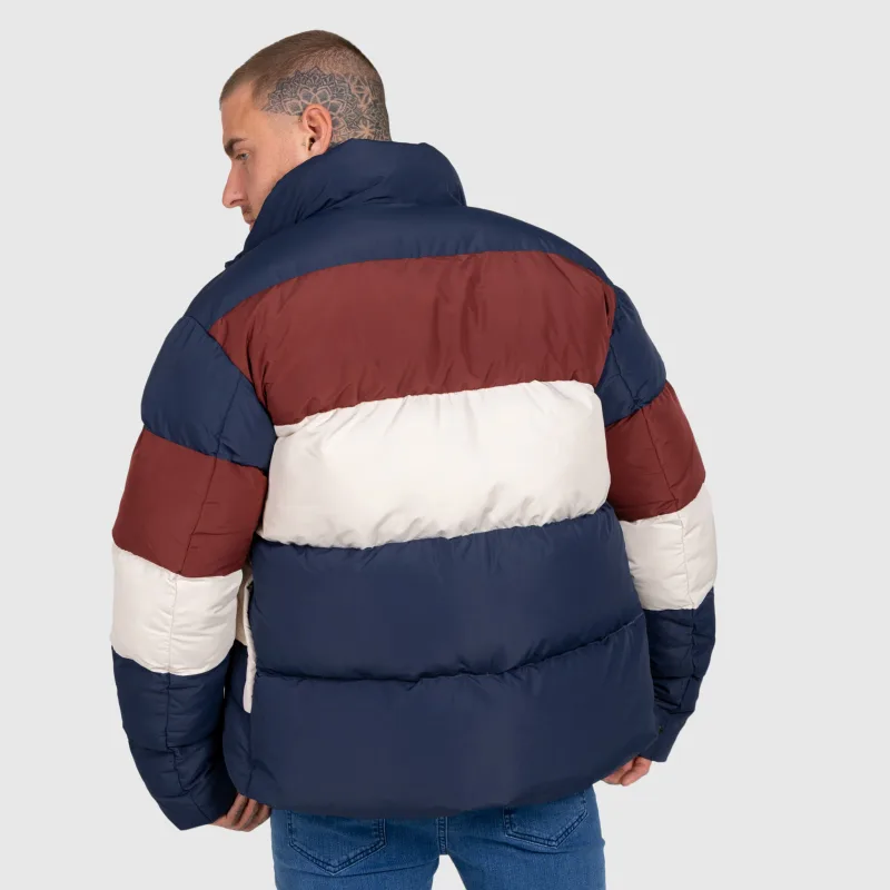 Geacă bărbați Iron Aesthetics Block Puffer, navy-7