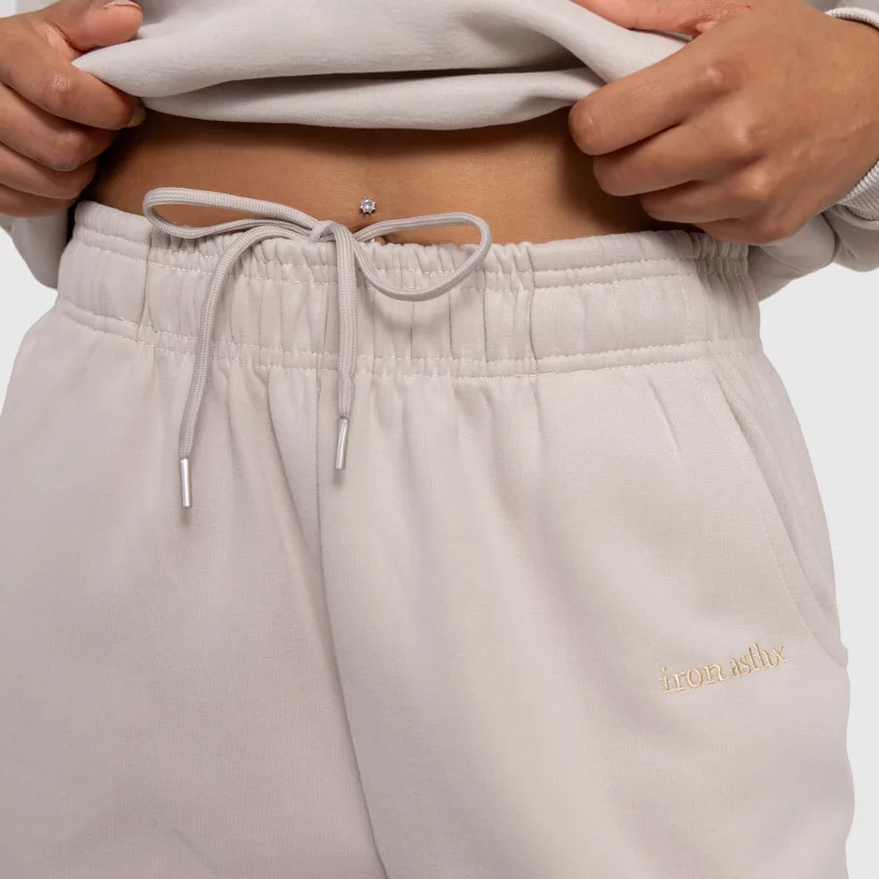Pantaloni de trening damă Iron Aesthetics Lift & Glow, stone-8