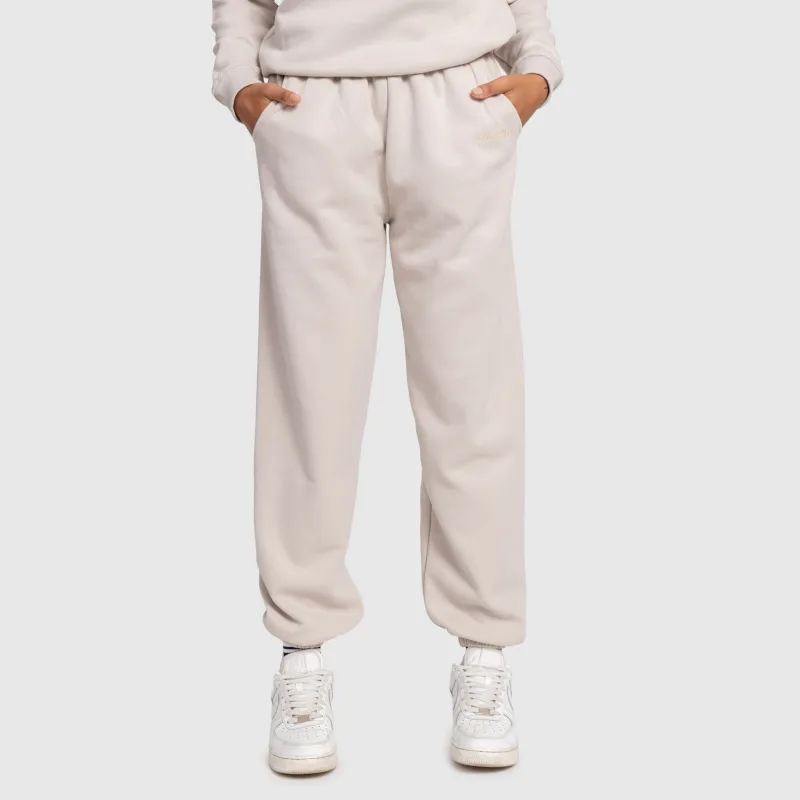Pantaloni de trening damă Iron Aesthetics Lift & Glow, stone-3