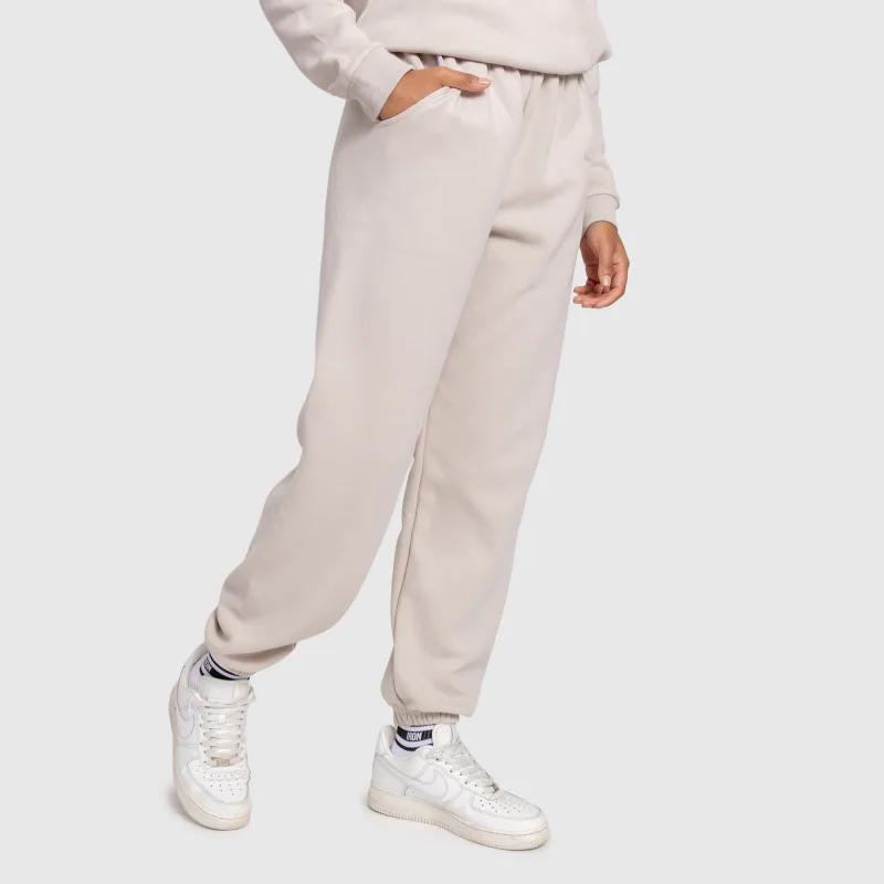 Pantaloni de trening damă Iron Aesthetics Lift & Glow, stone-2