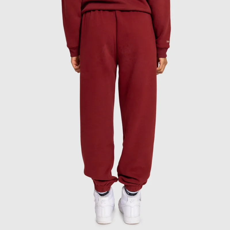 Pantaloni de trening damă Iron Aesthetics Lift & Glow, brick red-4