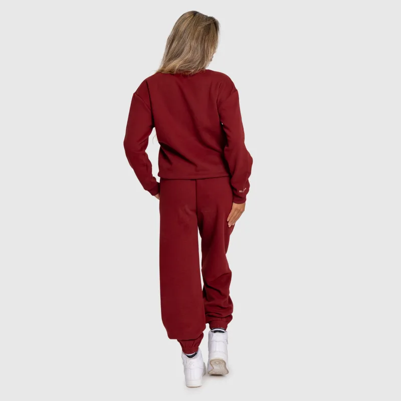 Pantaloni de trening damă Iron Aesthetics Lift & Glow, brick red-9