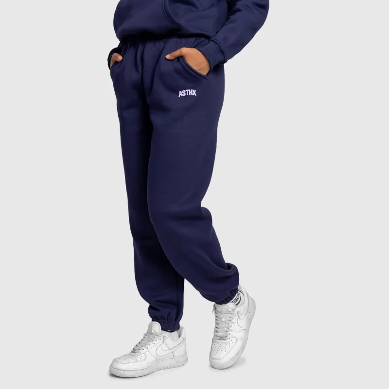 Pantaloni de trening damă Iron Aesthetics Fitness Club, navy-1