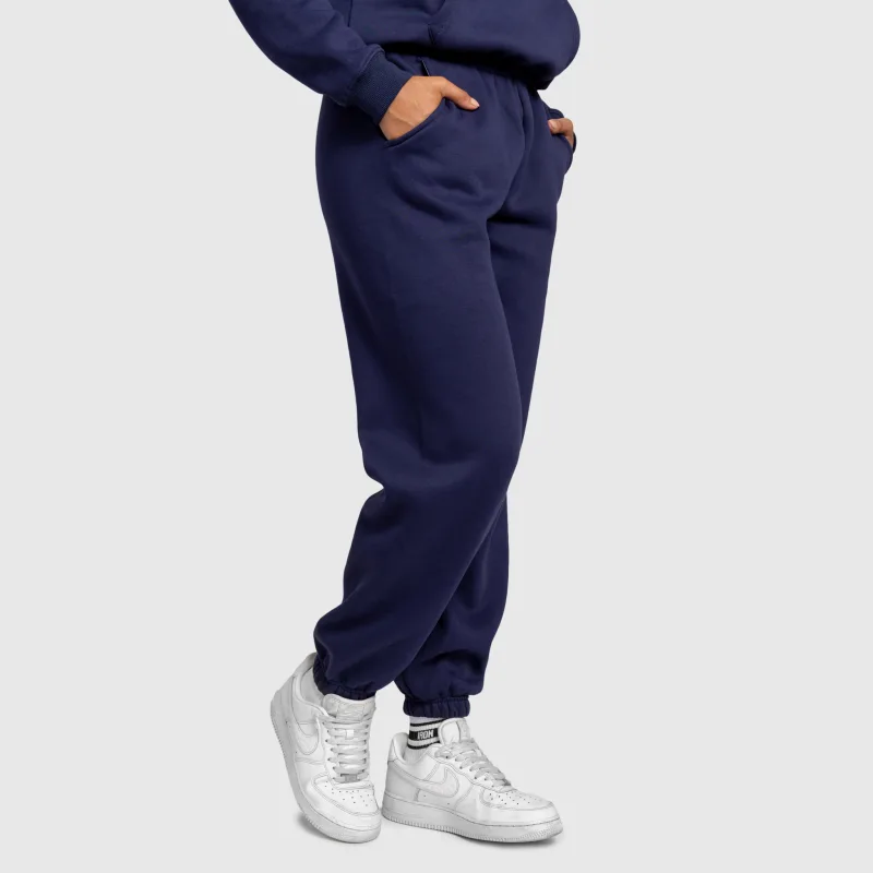Pantaloni de trening damă Iron Aesthetics Fitness Club, navy-3
