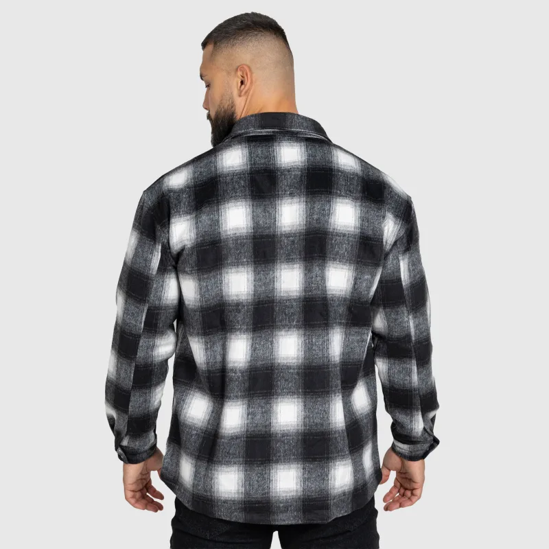 Cămașă în carouri bărbați Iron Aesthetics Timber, black/white-9