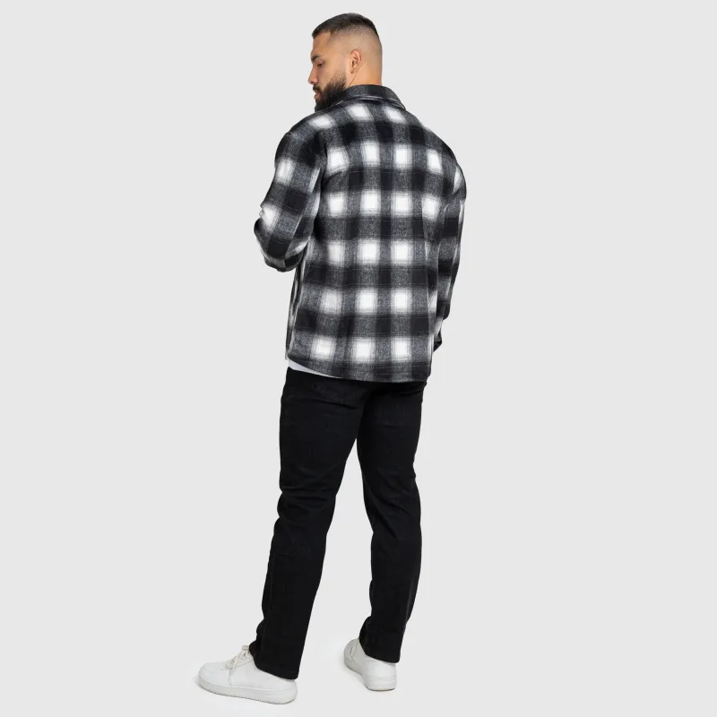 Cămașă în carouri bărbați Iron Aesthetics Timber, black/white-15