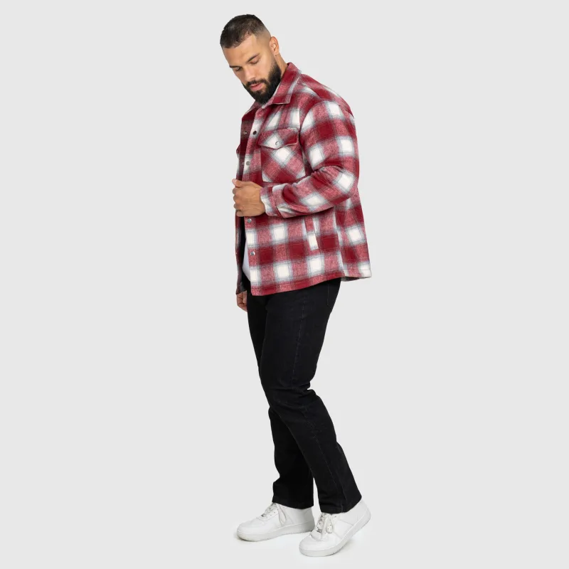 Cămașă în carouri bărbați Iron Aesthetics Timber, red/white-13
