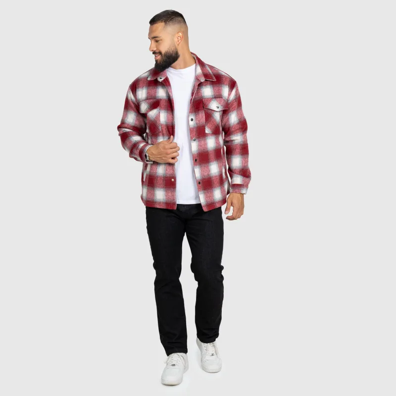 Cămașă în carouri bărbați Iron Aesthetics Timber, red/white-14