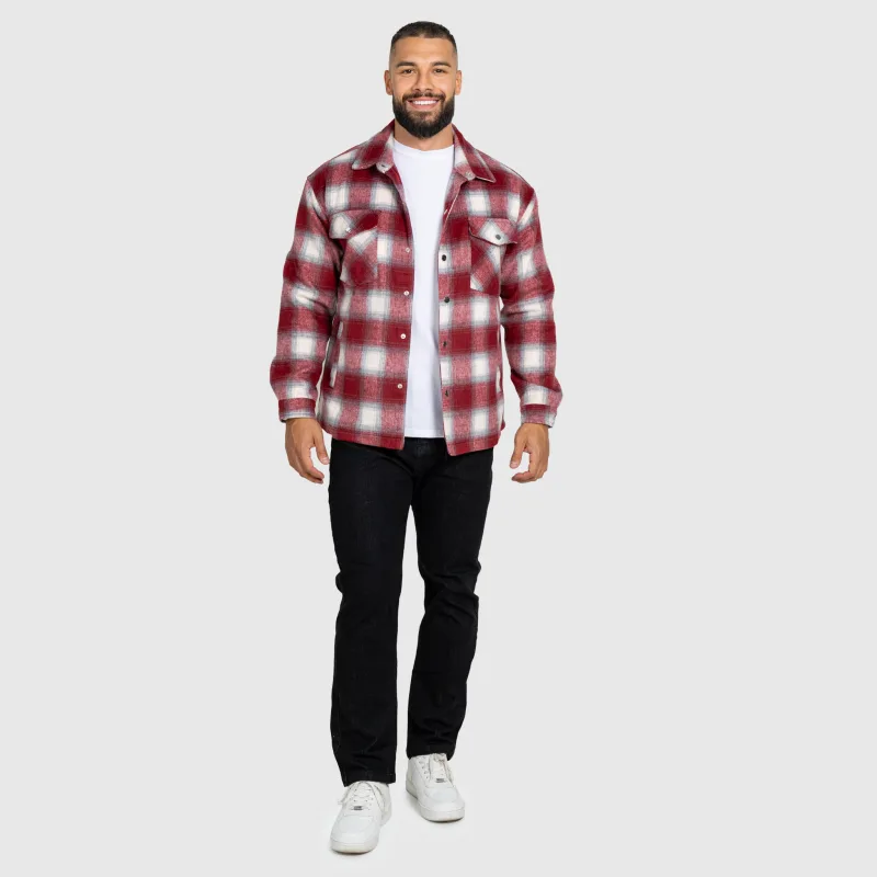 Cămașă în carouri bărbați Iron Aesthetics Timber, red/white-12
