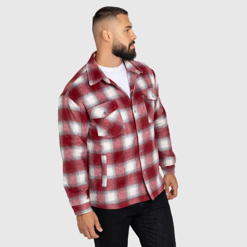 Cămașă în carouri bărbați Iron Aesthetics Timber, red/white-5