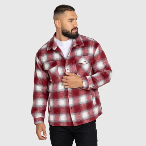 Cămașă în carouri bărbați Timber, red/white