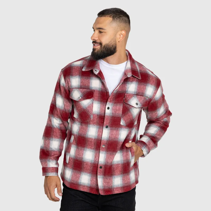 Cămașă în carouri bărbați Iron Aesthetics Timber, red/white-4