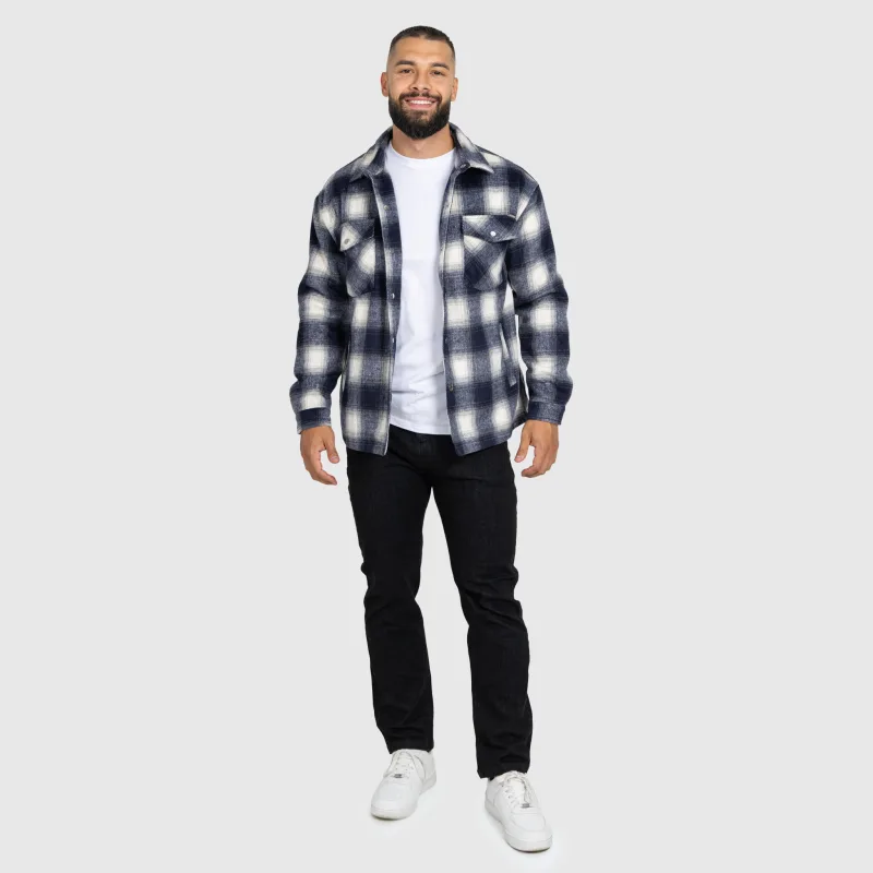 Cămașă în romburi bărbați Iron Aesthetics Timber, blue/white-14