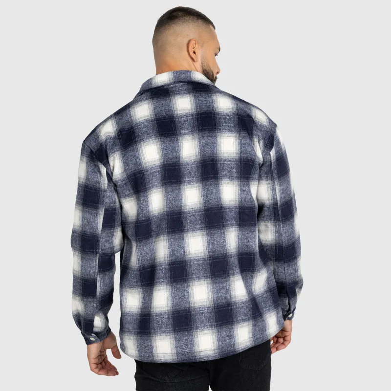 Cămașă în romburi bărbați Iron Aesthetics Timber, blue/white-9